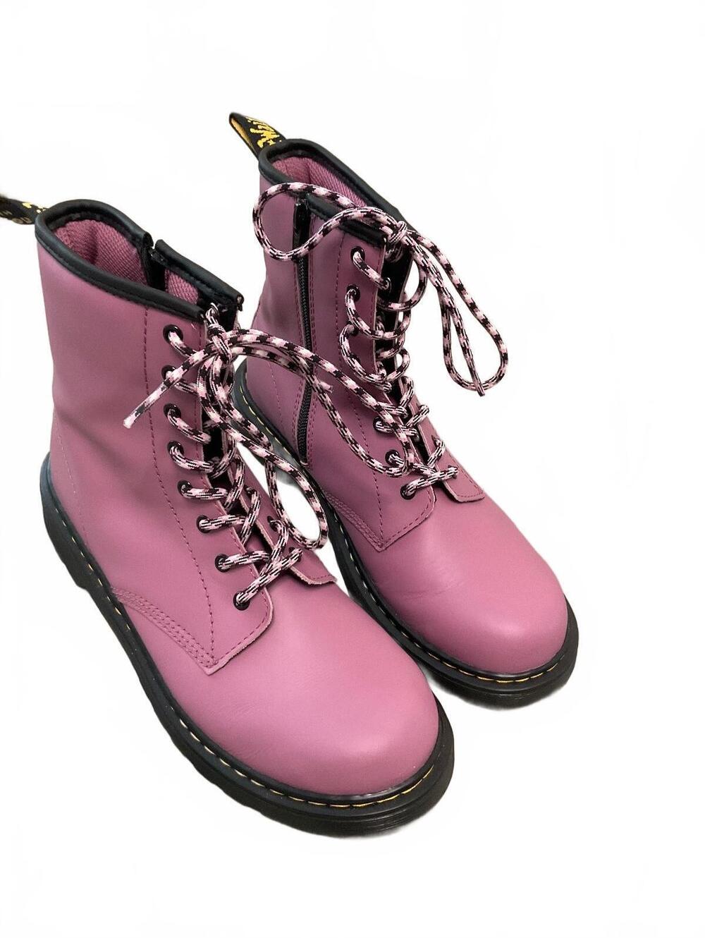 Dr. Martens Pink Lace Up Combat Boots